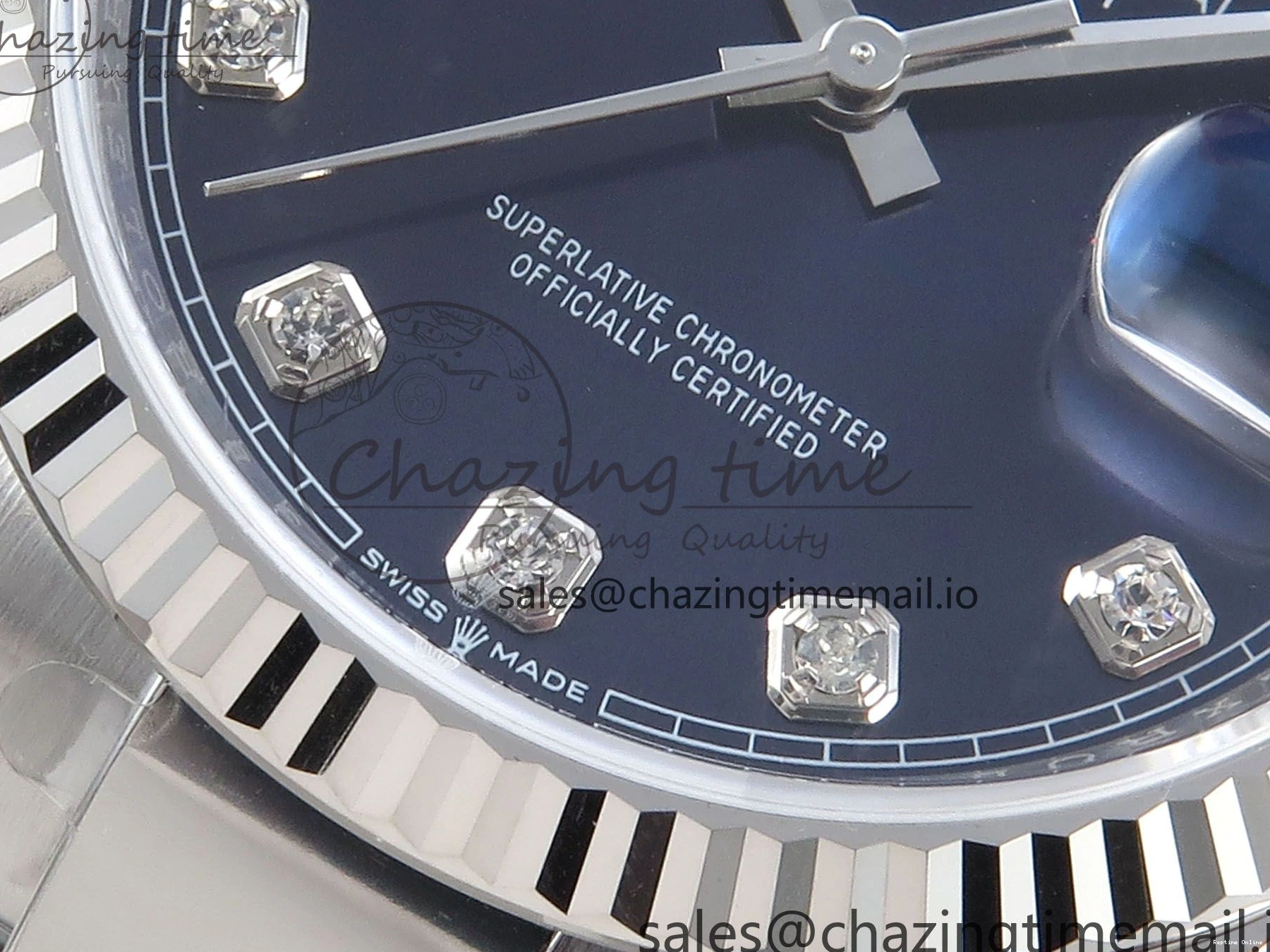 0108 DateJust 36 126234 EWEF Best Edition Blue Diamonds Dial on Oyster Bracelet A Resilient 695